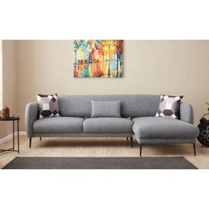 Atelier Del Sofa Kutna garnitura na razvlačenje, Sivo, Venus R - Grey