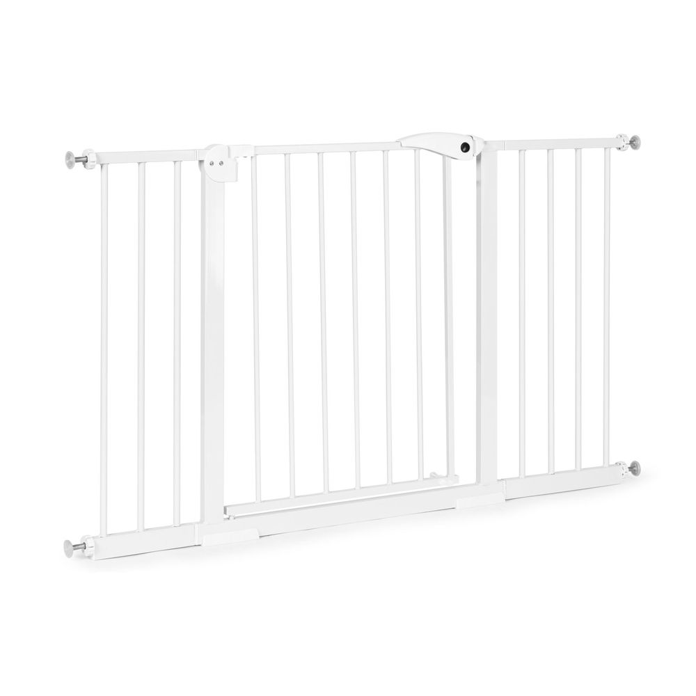 ECOTOYS sigurnosna vrata 74–132 cm za stepenice i vrata – čelična s dodatnim panelima, bijela slika 4