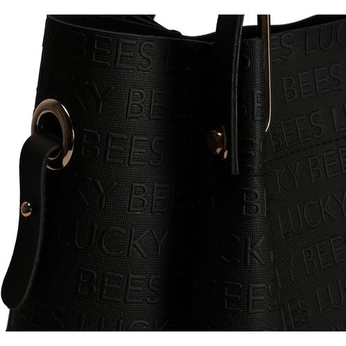 Lucky Bees Ženska torbica ABIGAIL crna veća, 275 - Leather Black slika 12
