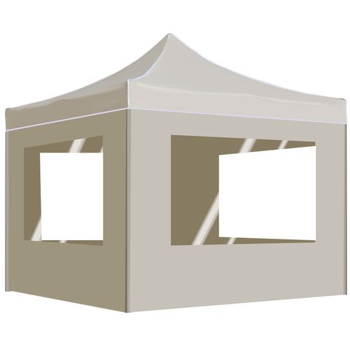 Profesionalni sklopivi šator za zabave 3 x 3 m krem slika 22