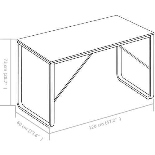 Stol za računalo crni 120 x 60 x 73 cm slika 30