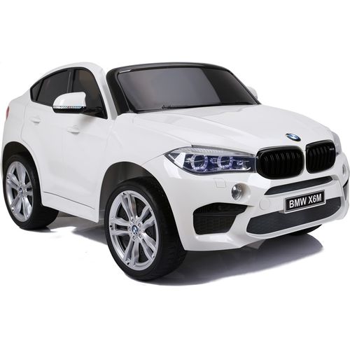 Licencirani BMW X6 M bijeli - dvosjed - auto na akumulator slika 1