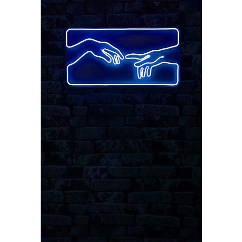 Wallity Ukrasna plastična LED rasvjeta, Creation of Adam - Blue slika 3