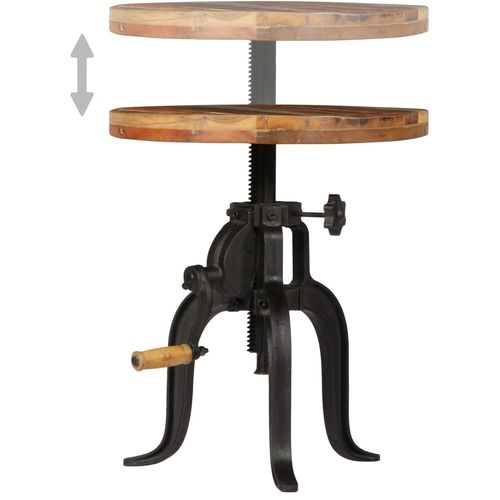 Bočni stolić od obnovljenog drva i željeza 45 x (45 - 62) cm slika 11