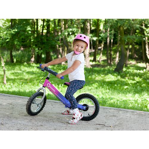 Lionelo dječji bicikl aluminijski - guralica dex plus 12" rozi + kaciga slika 7
