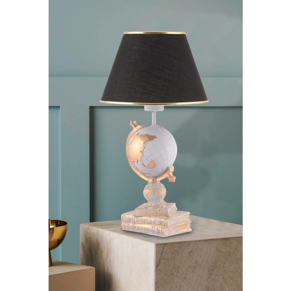 Lampa za sto World - Crna, Bijela i Zlatna slika 1