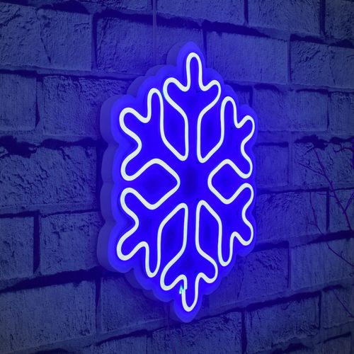 Wallity Ukrasna plastična LED rasvjeta, Snowflake - Blue slika 9