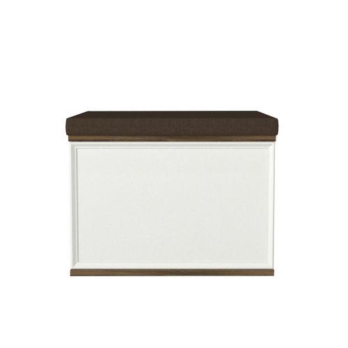 Woody Fashion Pouffe, Smeđa Bijela boja, Lonya - Brown, White slika 6