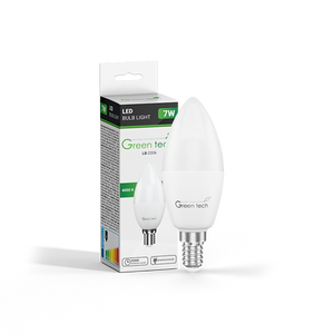 Green Tech LED žarulja 7W, 4000K, E14, C37, Flux: 700 lm, IP40, Epistar chip