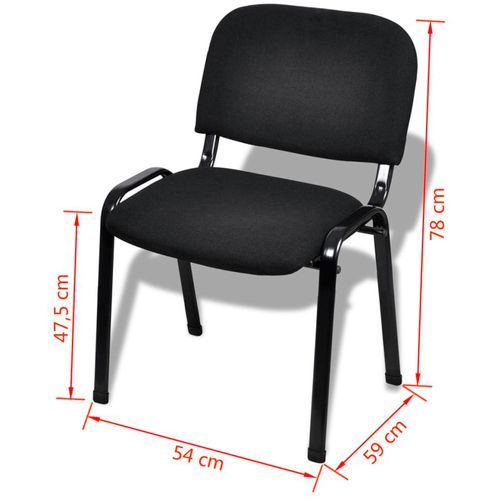 Složive uredske stolice od tkanine 12 kom crne slika 22