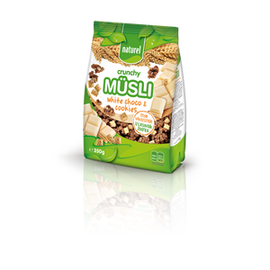 Naturel Wholegrain crunchy muesli bijela čokolada & cookies 350g