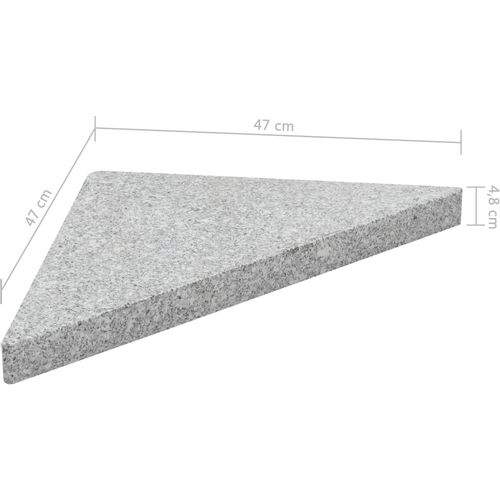 Postolje za suncobran granitno 15 kg trokutasto sivo slika 6