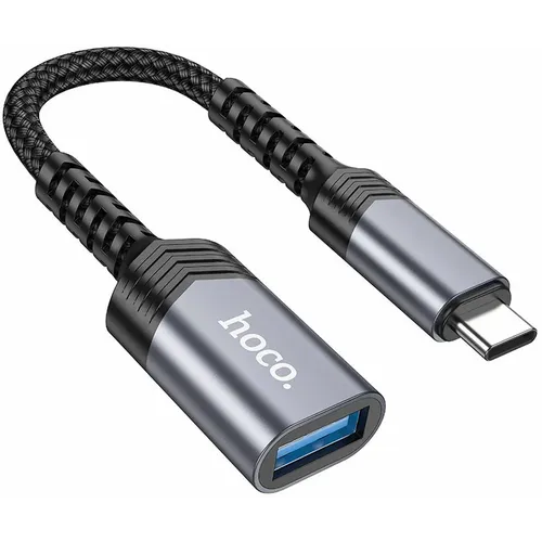 HOCO adapter tip C (muški) na USB (ženski) 3.0 UA24 crni slika 1