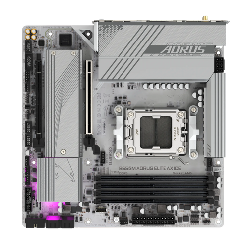 GIGABYTE B650M AORUS ELITE AX ICE, DDR5, SATA3, USB3.2Gen2x2, DP, 2.5GbE, WiFi 6E, AM5 mATX slika 3