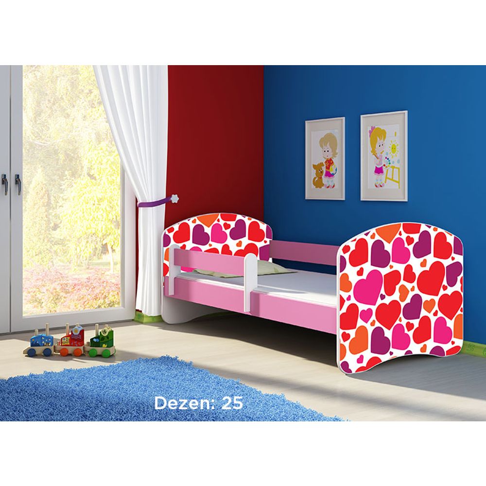 ACMA Dječiji krevet Acma II Pink - 160x80cm - Dezen 25 slika 2