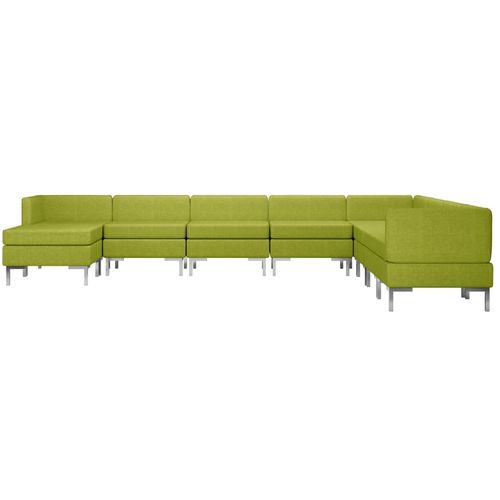 9-dijelni set sofa od tkanine zeleni slika 3