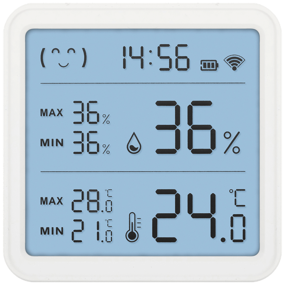 home Pametni mjerač temperature i vlažnosti HSTHC, LCD/sat slika 2