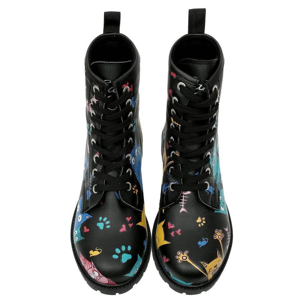 DOGO Duboke čizme Long Boots za ljubitelje mačaka - Crne slika 2