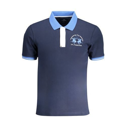 LA MARTINA MEN'S BLUE SHORT SLEEVED POLO SHIRT slika 1