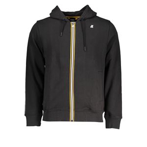 K-WAY MEN'S BLACK ZIP SWEATSHIRT