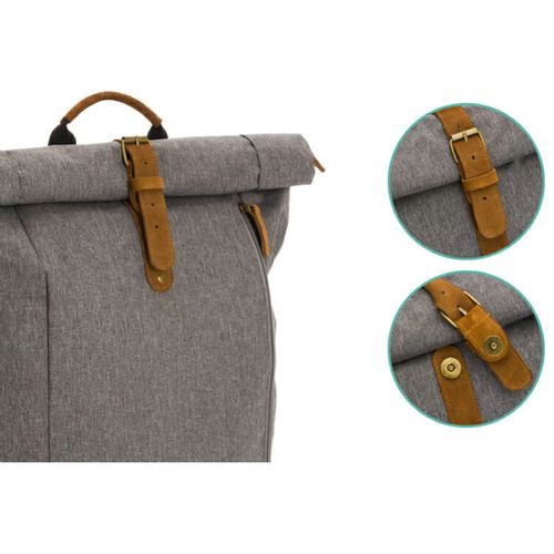 Fillikid torba/ruksak za pelene Rolltop Berlin, siva slika 10