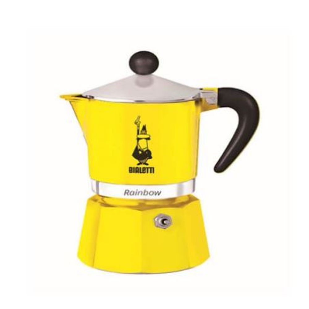 Bialetti Rainbow moka pot žuta za 3 šolje slika 1