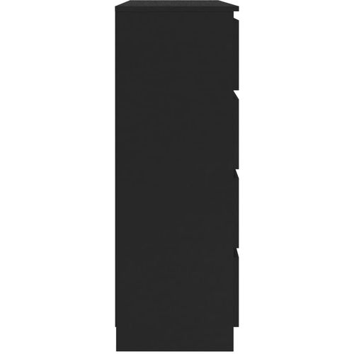 Komoda s ladicama crna 120 x 35 x 99 cm od iverice slika 15