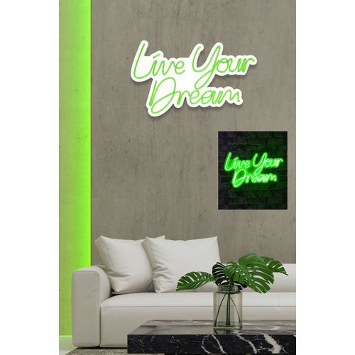 Wallity Ukrasna plastična LED rasvjeta, Live Your Dream - Green slika 10