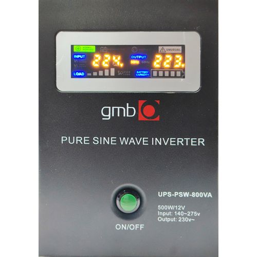 UPS-PSW-800VA + NPP NPG12V-38Ah * GMB LONG cist sinusni pretvarac 12V/500W sa 12V/38Ah GEL baterijom slika 5