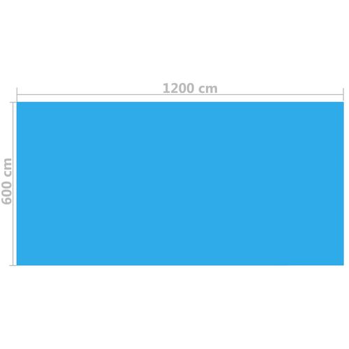 Pravokutni pokrivač za bazen 1200 x 600 cm PE plavi slika 11