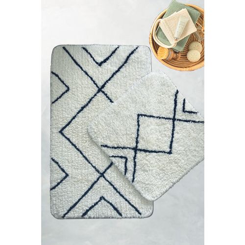 Longan - Ecru Ecru Bathmat Set (2 Pieces) slika 1