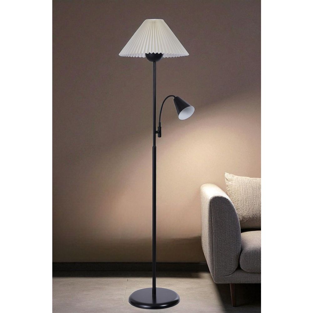 Opviq Podna lampa 751, bijela, crna slika 1