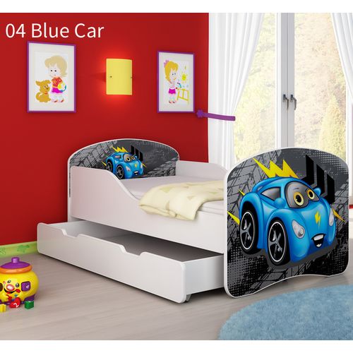 Dječji krevet ACMA s motivom + ladica 180x80 cm 04-blue-car slika 1