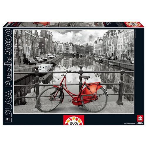 Puzzle Amsterdam Coloured Black &amp; White 3000pz slika 1