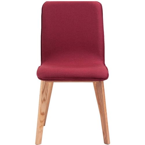 Blagovaonske stolice tkanina i hrastovina 2 kom crvene slika 37