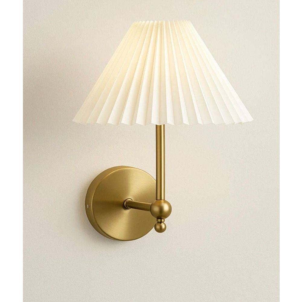 Zidna Lampa BRZ-343402 - Zlatna i Krem slika 1