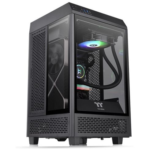 Kućište Thermaltake The Tower 100/Black/Win/SPCC/Tempered Glass*3/bez PSU slika 1