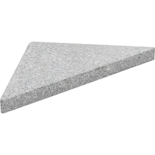 Utezi za suncobran 4 kom sivi granitni trokutasti 60 kg slika 11