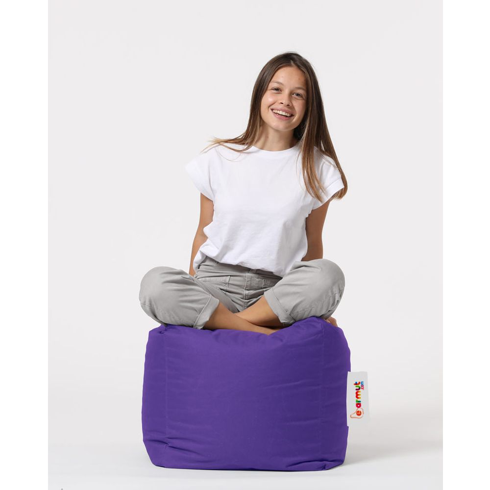 Kvadratni Puf - Ljubičasti Vrt Pouffe slika 2