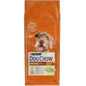 DOG CHOW Mature Adult 5+, potpuna hrana za kućne ljubimce, za starije pse od 5 godina, piletina, 14 kg / XXL