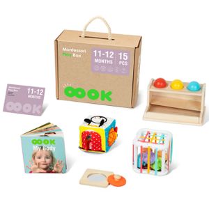 Tooky Toy XXL kutija: Montessori edukativna 5u1 senzorička igračka za 11-12 mj.