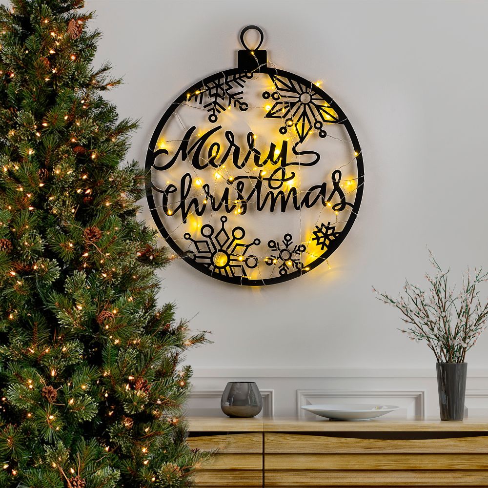 Dekorativni Metalni Zidni Ukras XMASBLACK - 030 u Crnoj Boji slika 1
