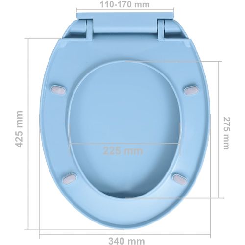 Toaletna daska s mekim zatvaranjem plava ovalna slika 9