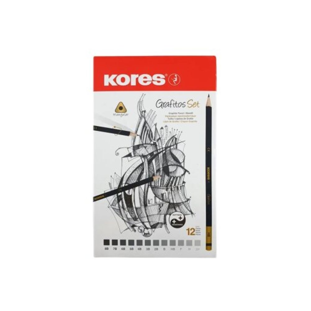 Kores olovke grafitne 12/1 bez gumice GRAFITOS SET slika 1