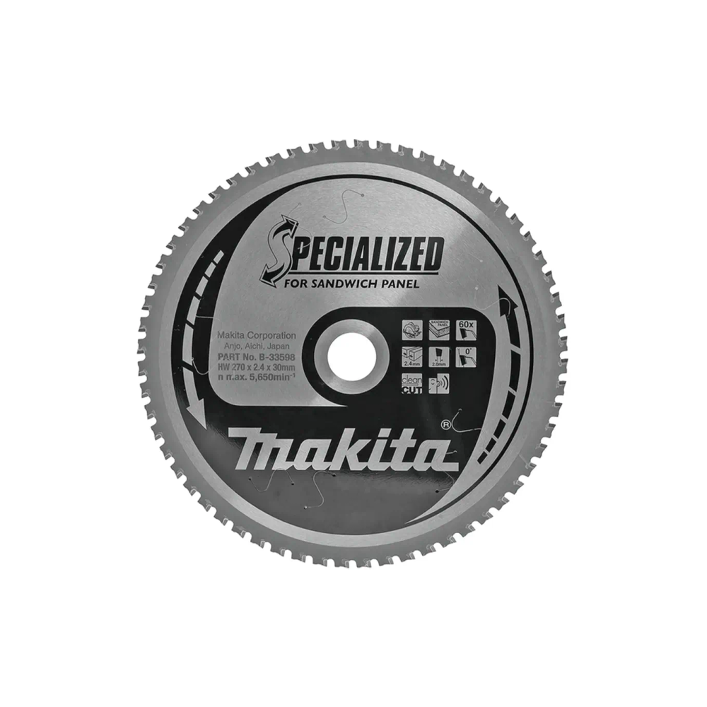 Makita - TCT Specialized list kružne pile za sendvič panele 270 mm, 270x30x2,0 mm 60Z B-33598 slika 1