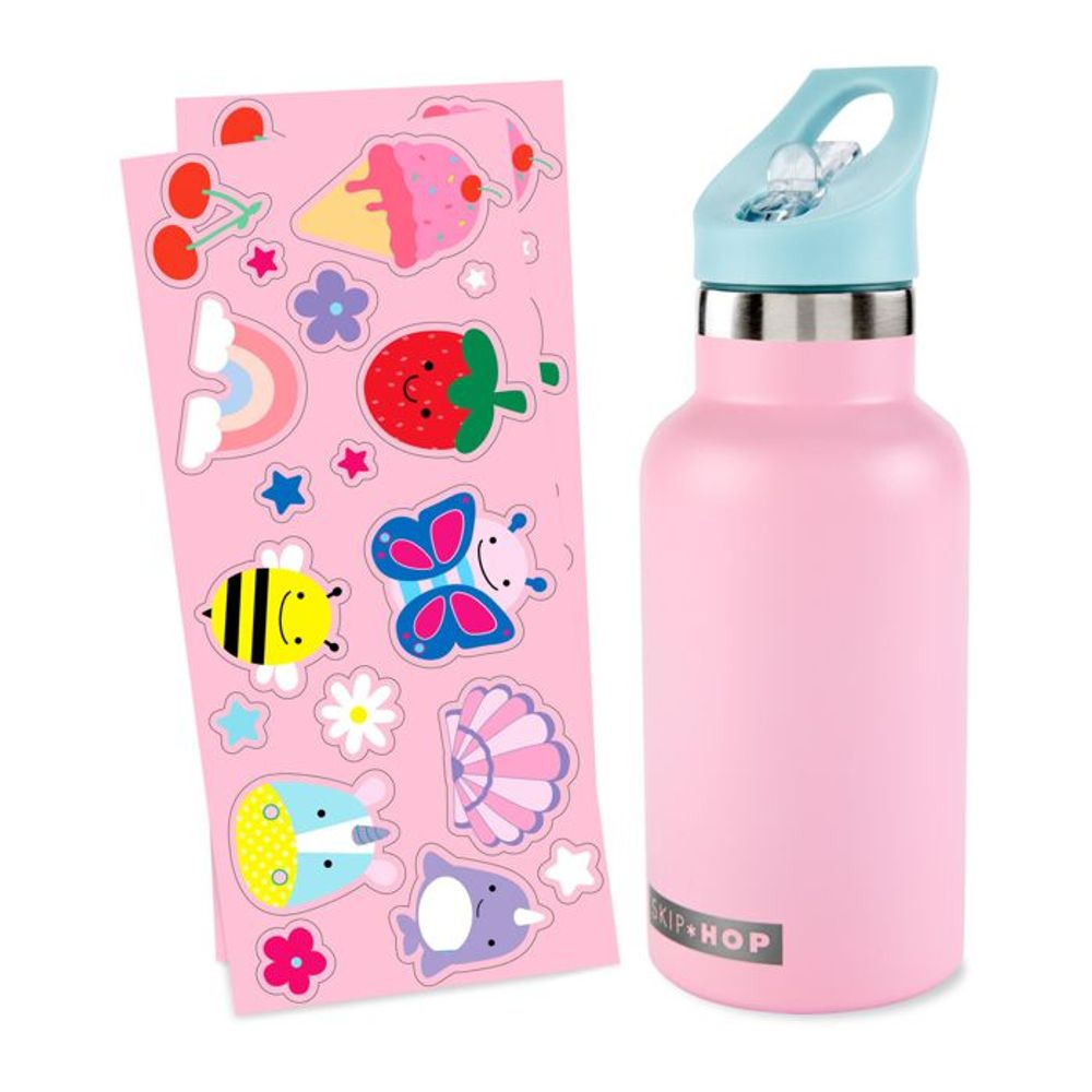 Skip Hop Dječija termosica sa stikerima 380ml, Roza slika 1