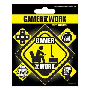 Gamer at Work Vinyl Sticker