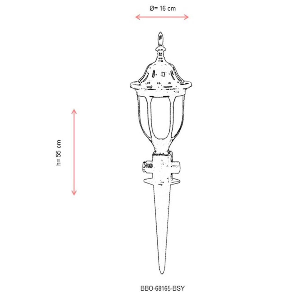 BBO-68165-BSY Crna i Bijela Vanjska Zidna Lampa slika 3