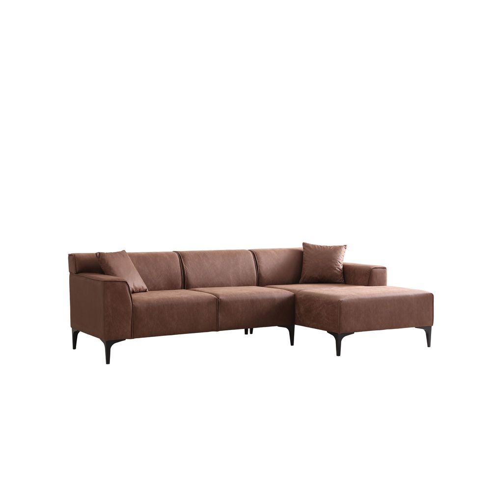 Ugaona sofa New Petra R - boja: kesten slika 7
