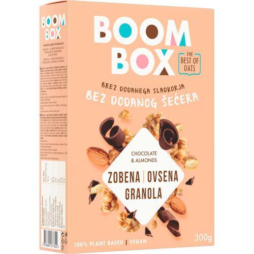 Boom Box Zobena granola Čokolada i bademi 300g slika 1